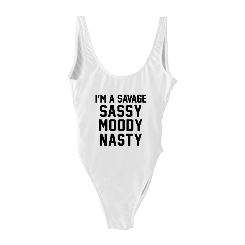 I'M A SAVAGE SASSY MOODY NASTY [SWIMSUIT]