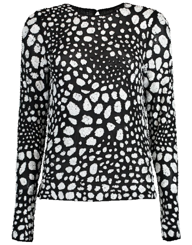 Sequin Dot Print Top