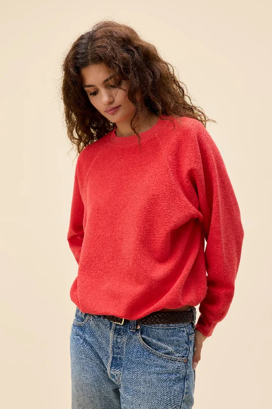 SOLID REVERSE RAGLAN SWEATSHIRT