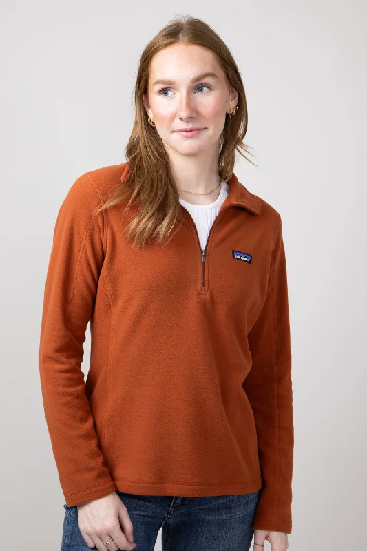 Patagonia Women’s Micro D Quarter Zip Pullover in Burnished Red | 26278-BURR