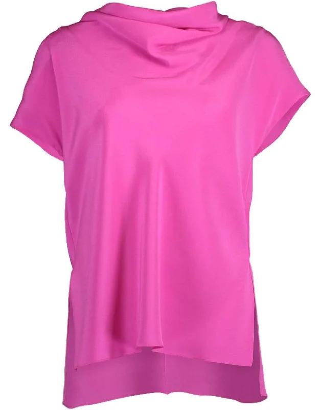 Hot Pink Cowl Neck Top