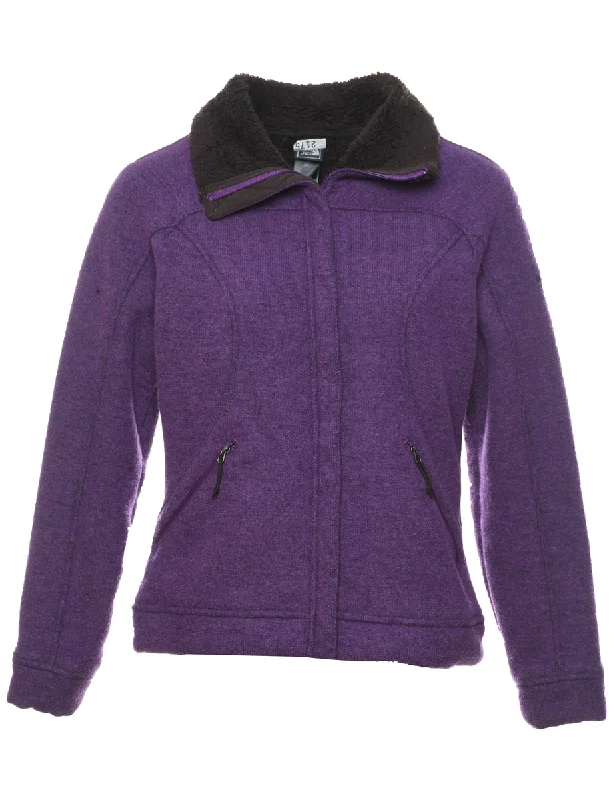 Purple & Black Contrast The North Face Fleece - M