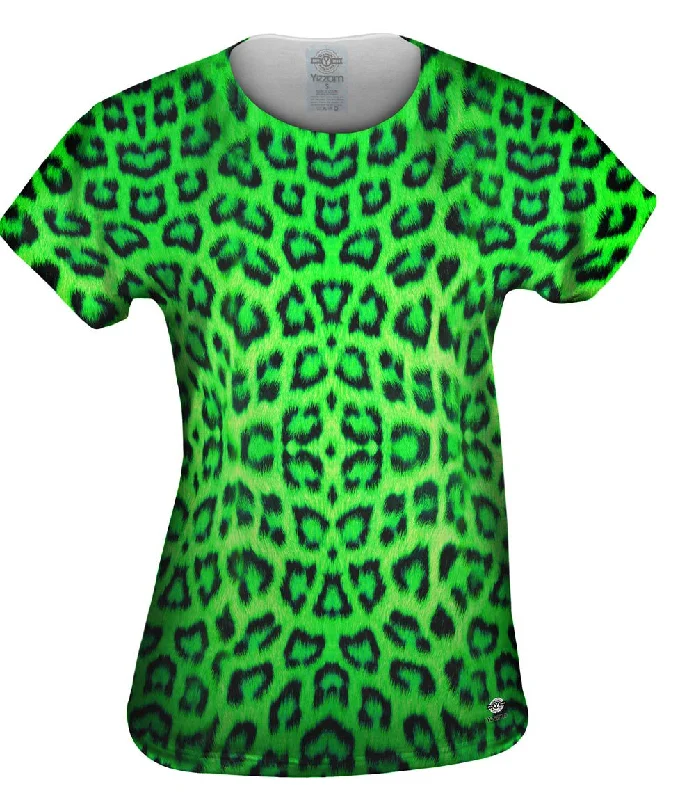 Neon Green Leopard Animal Skin