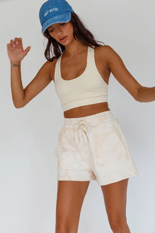 Tahlee Pocket Shorts Tie-Dye Sand