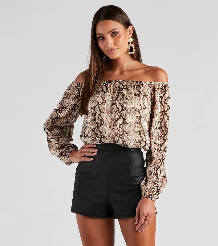 Charming Chic Snake Print Blouse