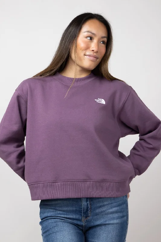 The North Face Evolution Fleece Sweatshirt for Women in Midnight Mauve | NF0A88ZX-1NI