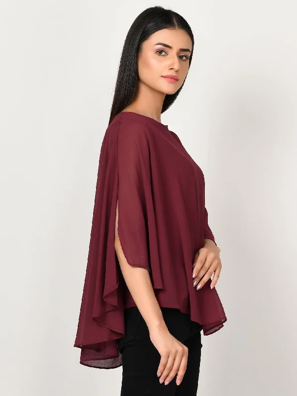 Cape Style Chiffon Top