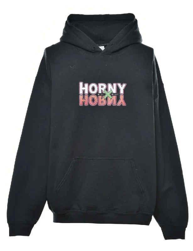 Horny Printed Hoodie - L