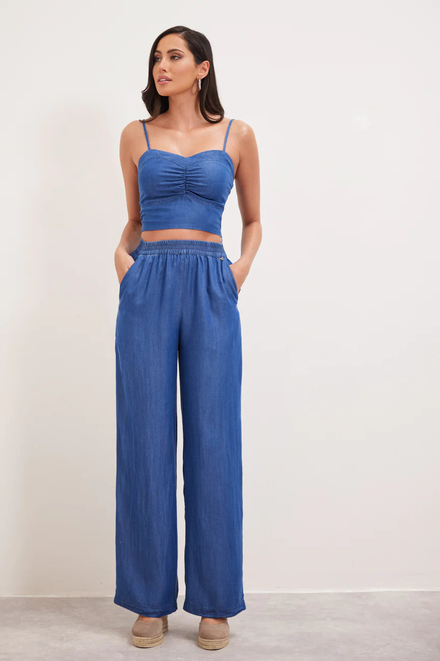 DEBBI WIDE LEG TROUSERS (DENIM BLUE)