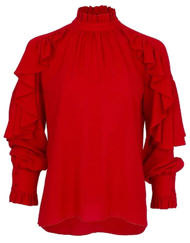 Cascade Ruffle Blouse