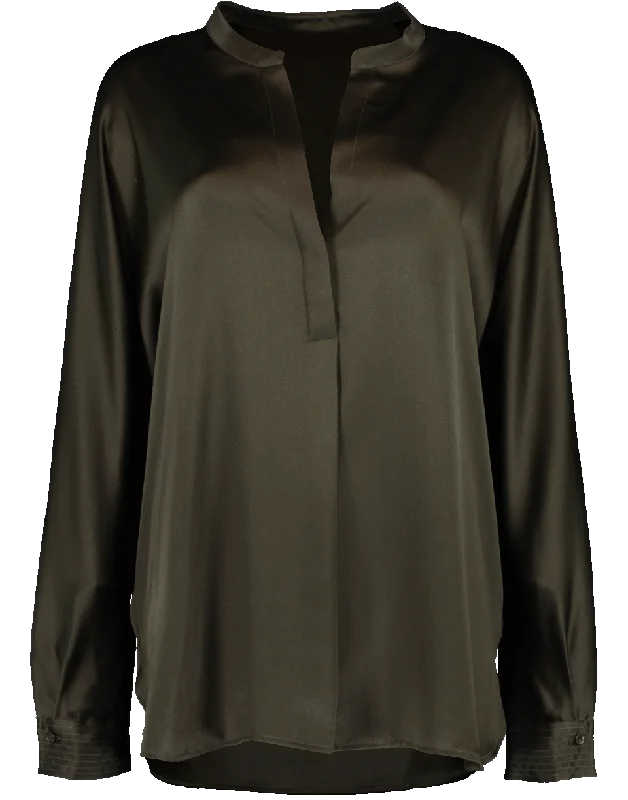 Pull On Silk Blouse