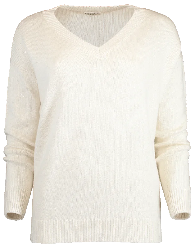 Paillette Boyfriend Pullover