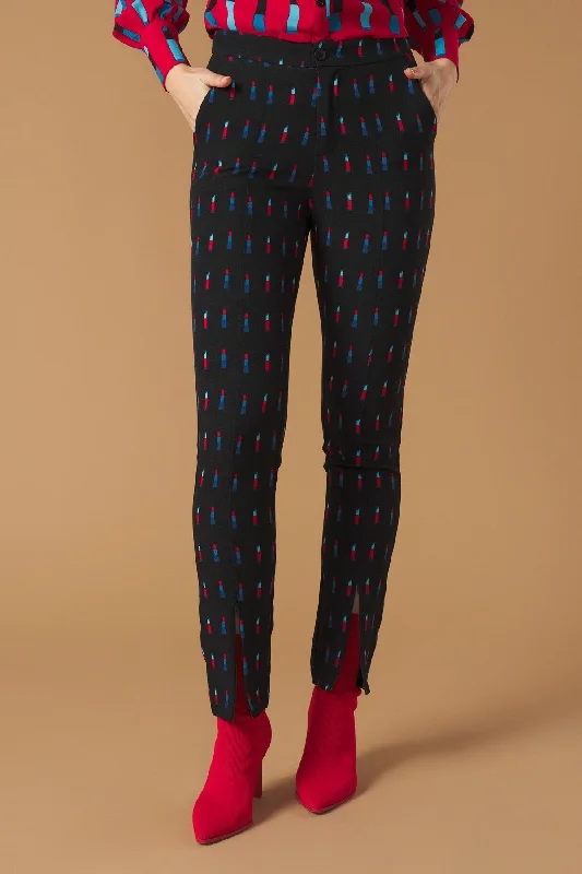 LIPSTICK TROUSERS (BLACK/MULTI)