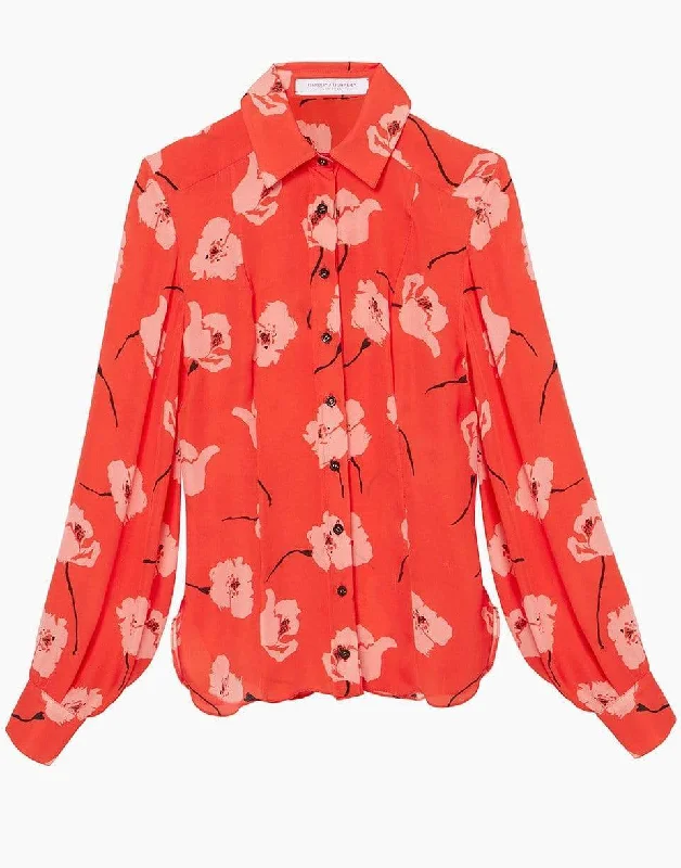 Floral Print Collared Shirt