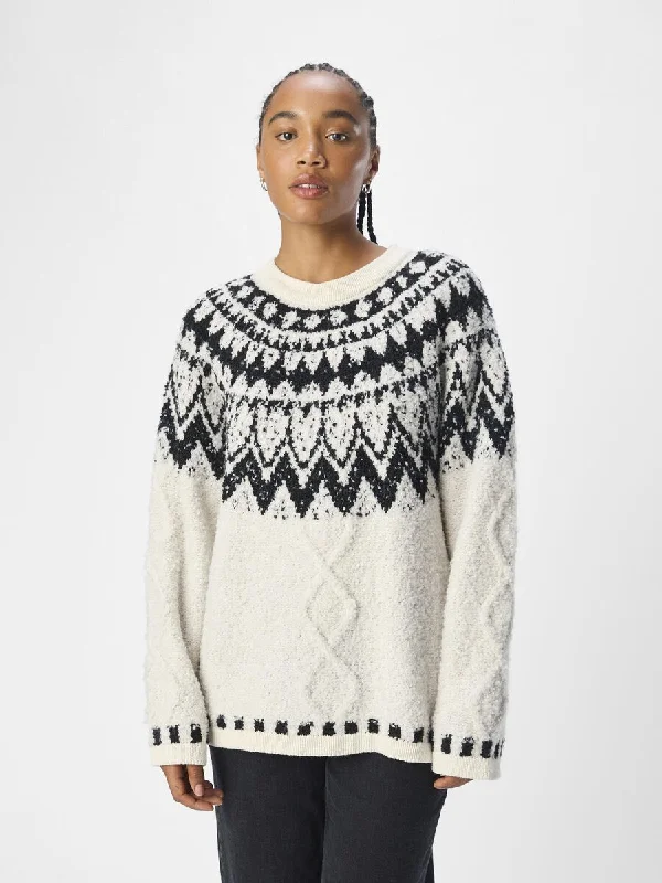 Tola Knit Jumper (White Sand/Black)