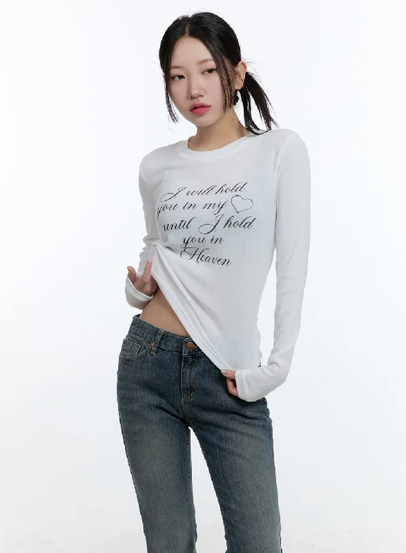 Cotton Blend Long Sleeve Top CD420