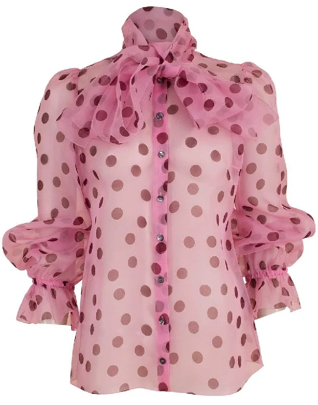 Organza Polka Dot Blouse