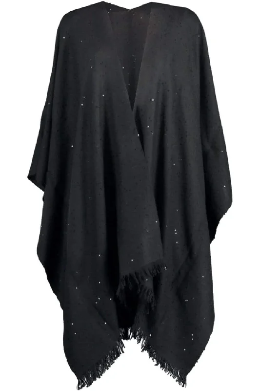 Sparkling Paillette Open Poncho