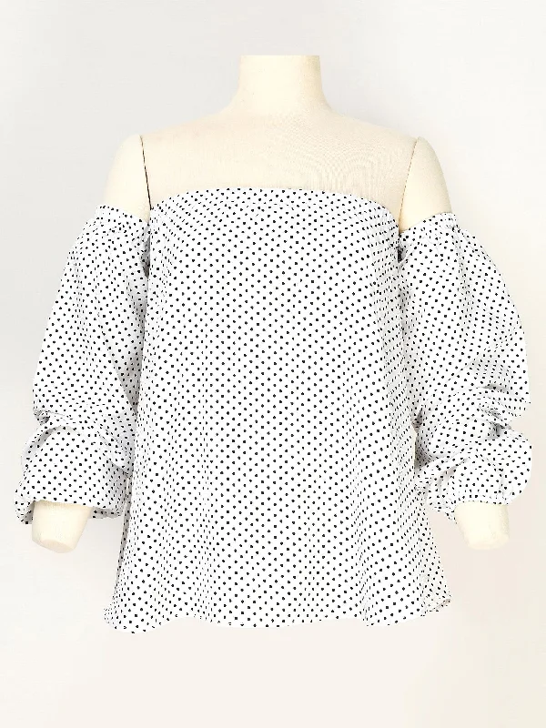 Polka Dot Off Shoulder Top