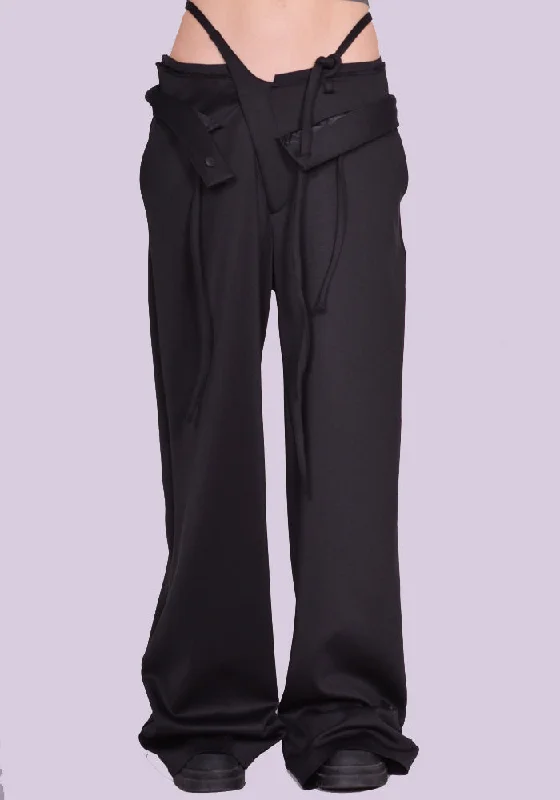 OTTOLINGER 2302410 DOUBLE WAISTBAND SUIT TROUSERS BLACK