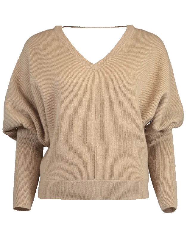 Cashmere Bubble Sleeve Pullover