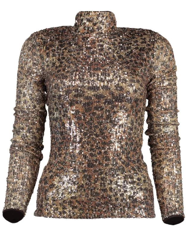 Greta Sequin Long Sleeve Turtleneck