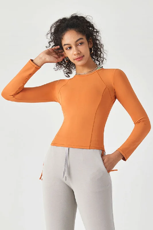 Long Sleeve Yoga Tops with Thumb Hole