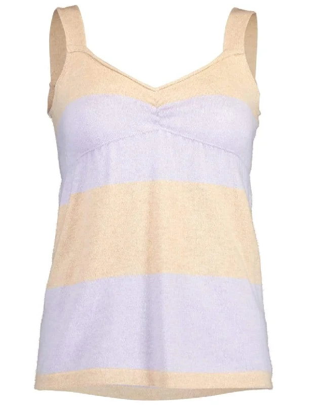 Striped Cashmere Empire Camisole