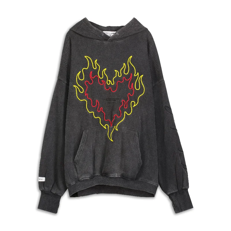 Burn Heart - Hideout Hoodie - Black Snow