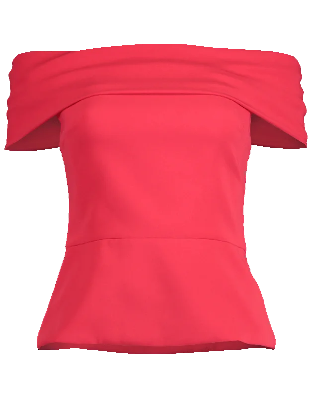 Off Shoulder Fitted Peplum Top