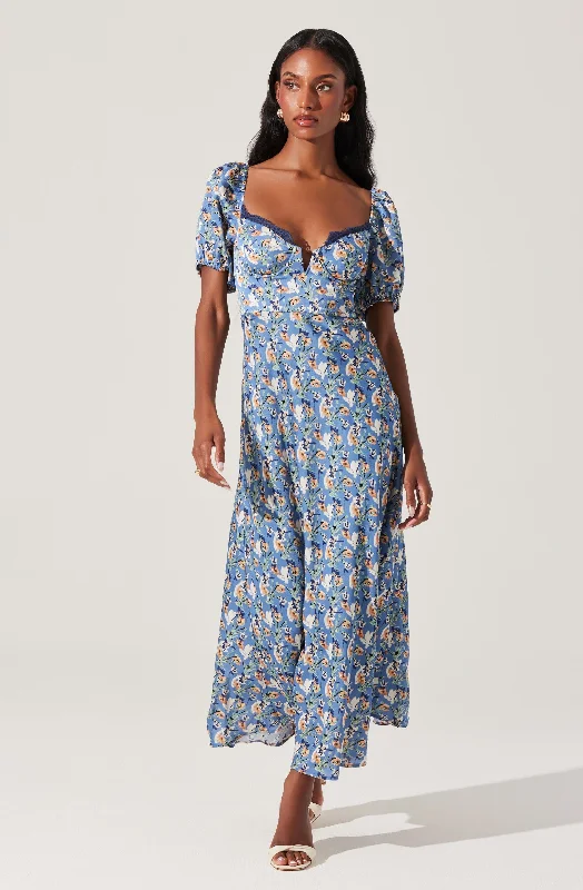 Sylvie Floral Bustier Maxi Dress