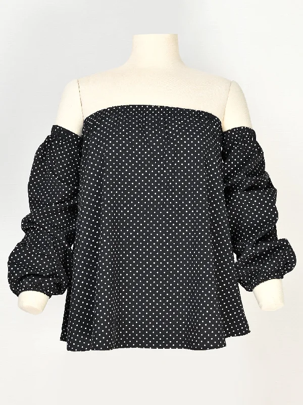 Polka Dot Off Shoulder Top