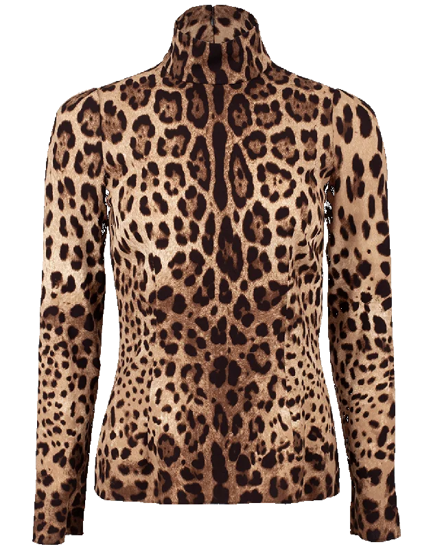 Leopard Turtleneck