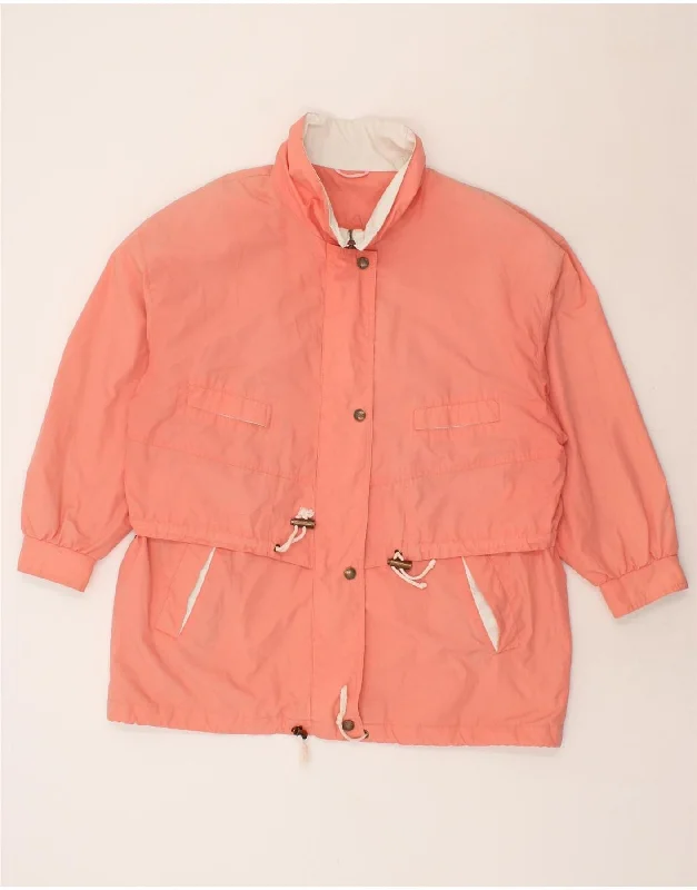 VINTAGE Womens Rain Jacket EU 48 2XL Pink