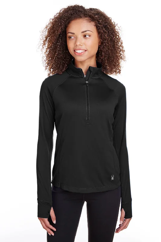 Spyder Womens Freestyle 1/4 Zip Sweatshirt - Black