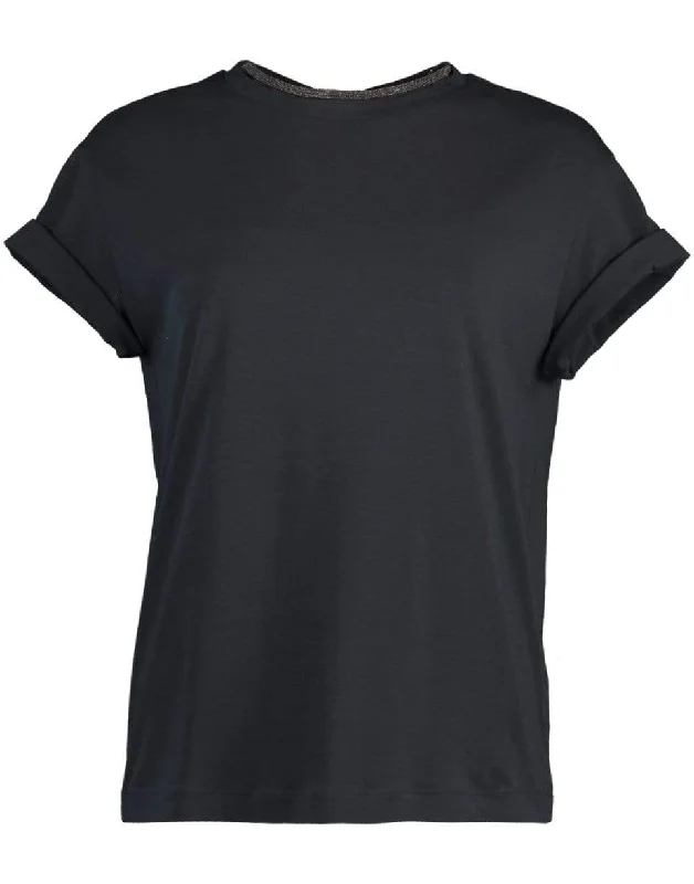 Midnight Flat Cotton Short Sleeve T-Shirt