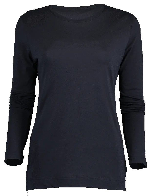 Navy Long Sleeve Crewneck T-Shirt