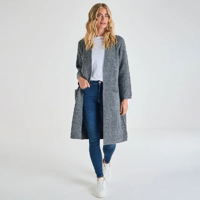 Ladies Longline Cardigan