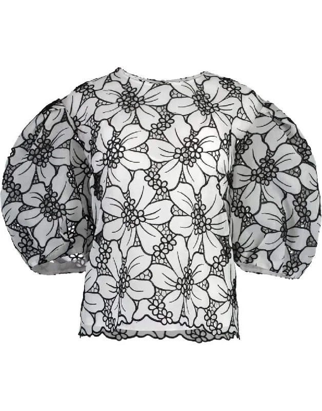 Floral Print Puff Sleeve Top