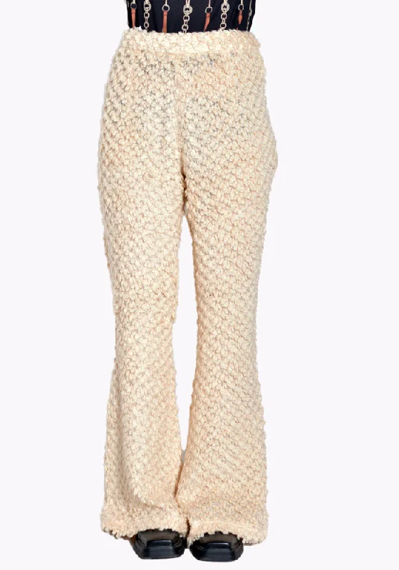 ROKH R1CA73 JP 04 KNITTED TOUSERS IVORY