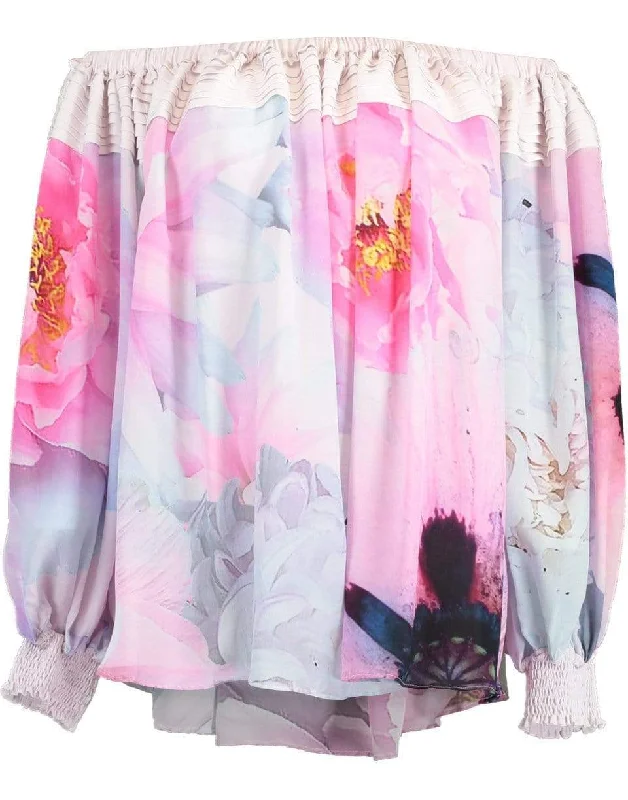 Pink Flower Sailor Blouse