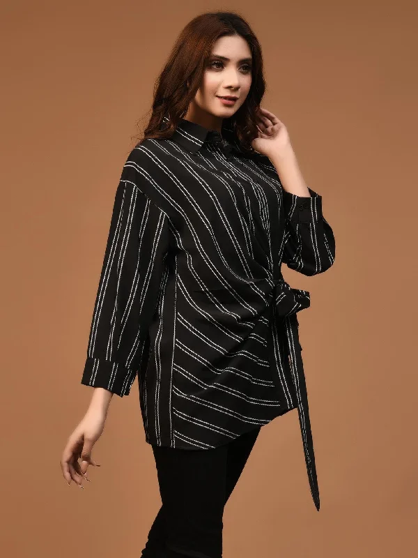 Striped Wrap Shirt