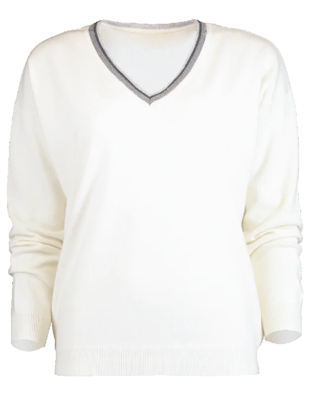 Monili V-Neck Cashmere Sweater