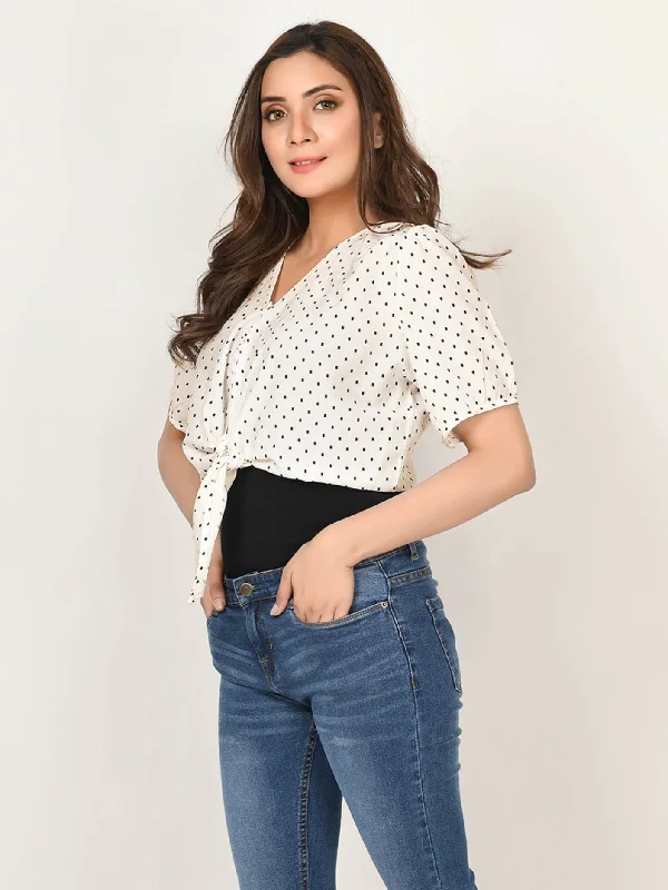 Printed Viscose Crop Top