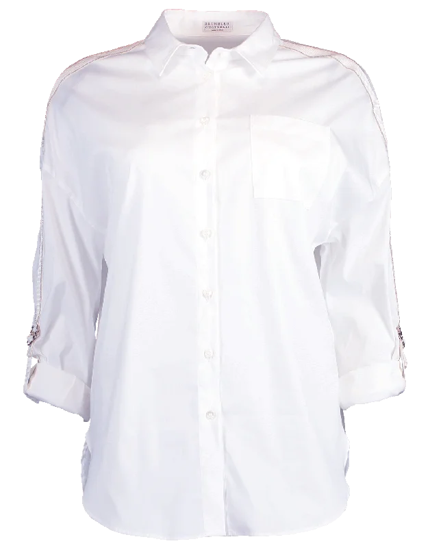 Poplin Stretch Button Down