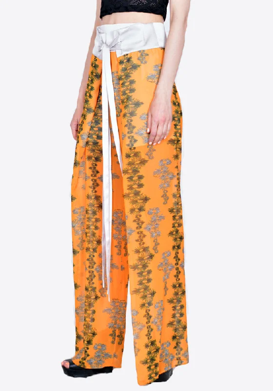 KIKO KOSTADINOV KKWSS22T03 MINIATA TIE TROUSER COASTAL FLORAL/MOON BEAM