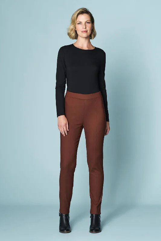 Pintuck Slim Leg Pant